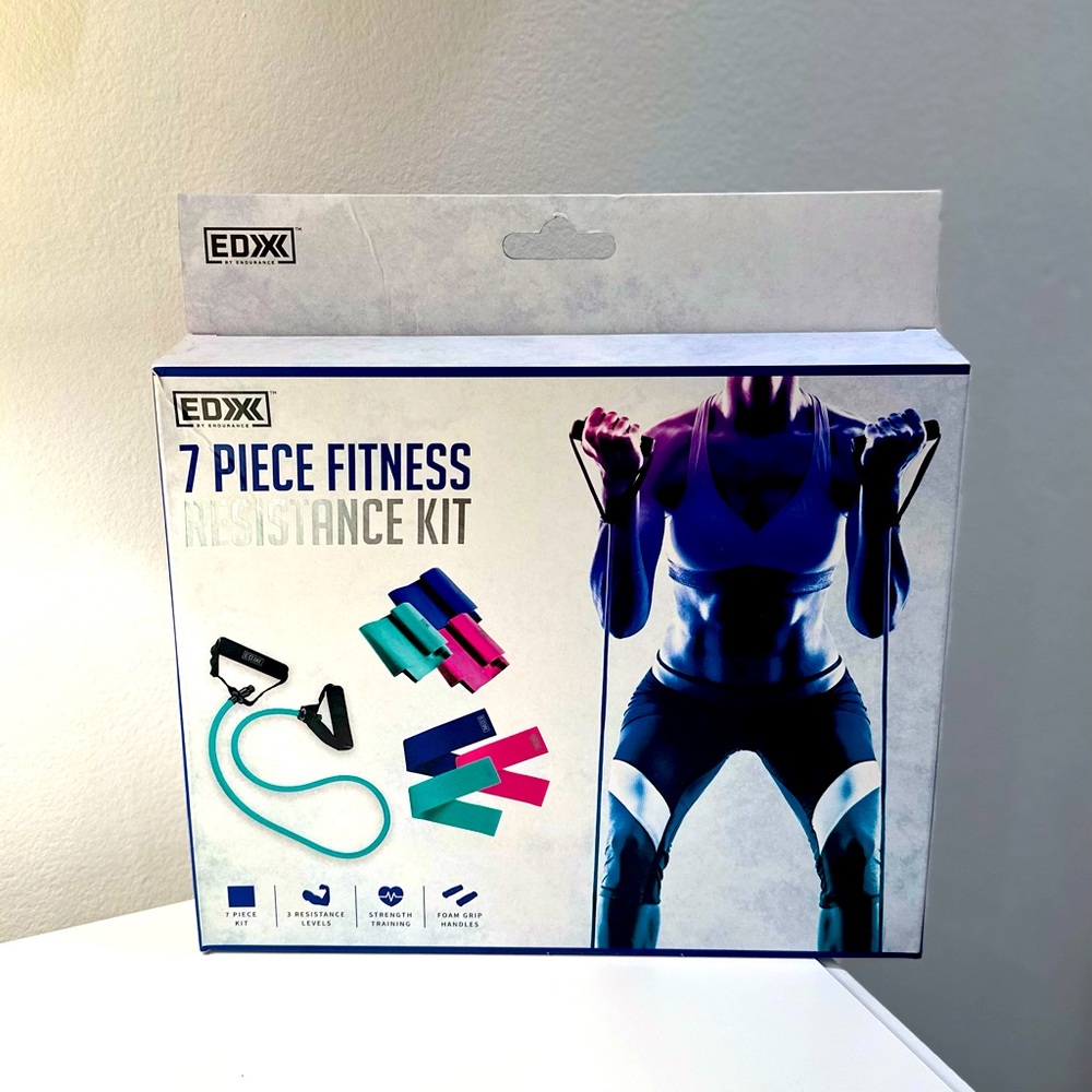 EDX 7 Piece Resistance Kit, Multi, Workout gear, resistance bands
